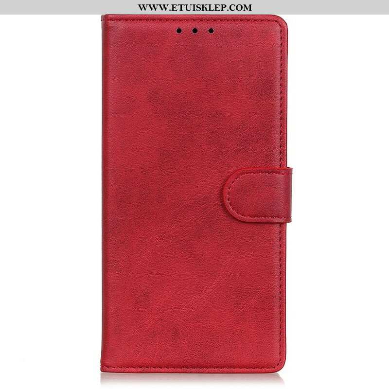 Etui Folio do iPhone 13 Mini Retro Matowy Efekt Skóry